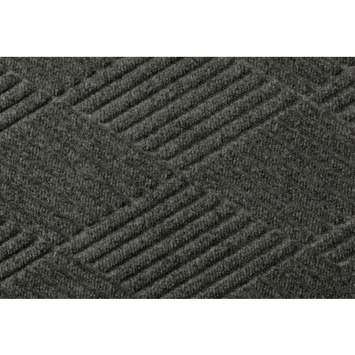 M+A Matting Waterhog Eco Premier Fashion Mat 4x6, Universal Cleated Backing, Black Smoke